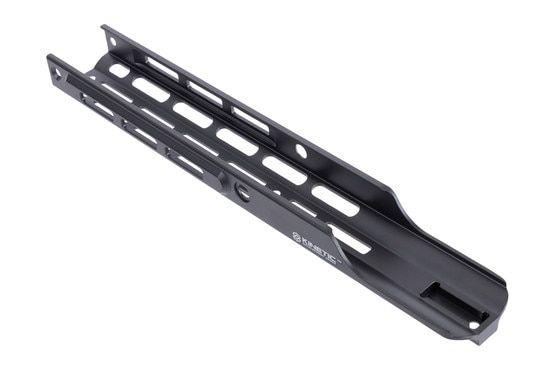 Kinetic Development Group MREX20 Chassis for FN SCAR 20 has a black Cerakote finish